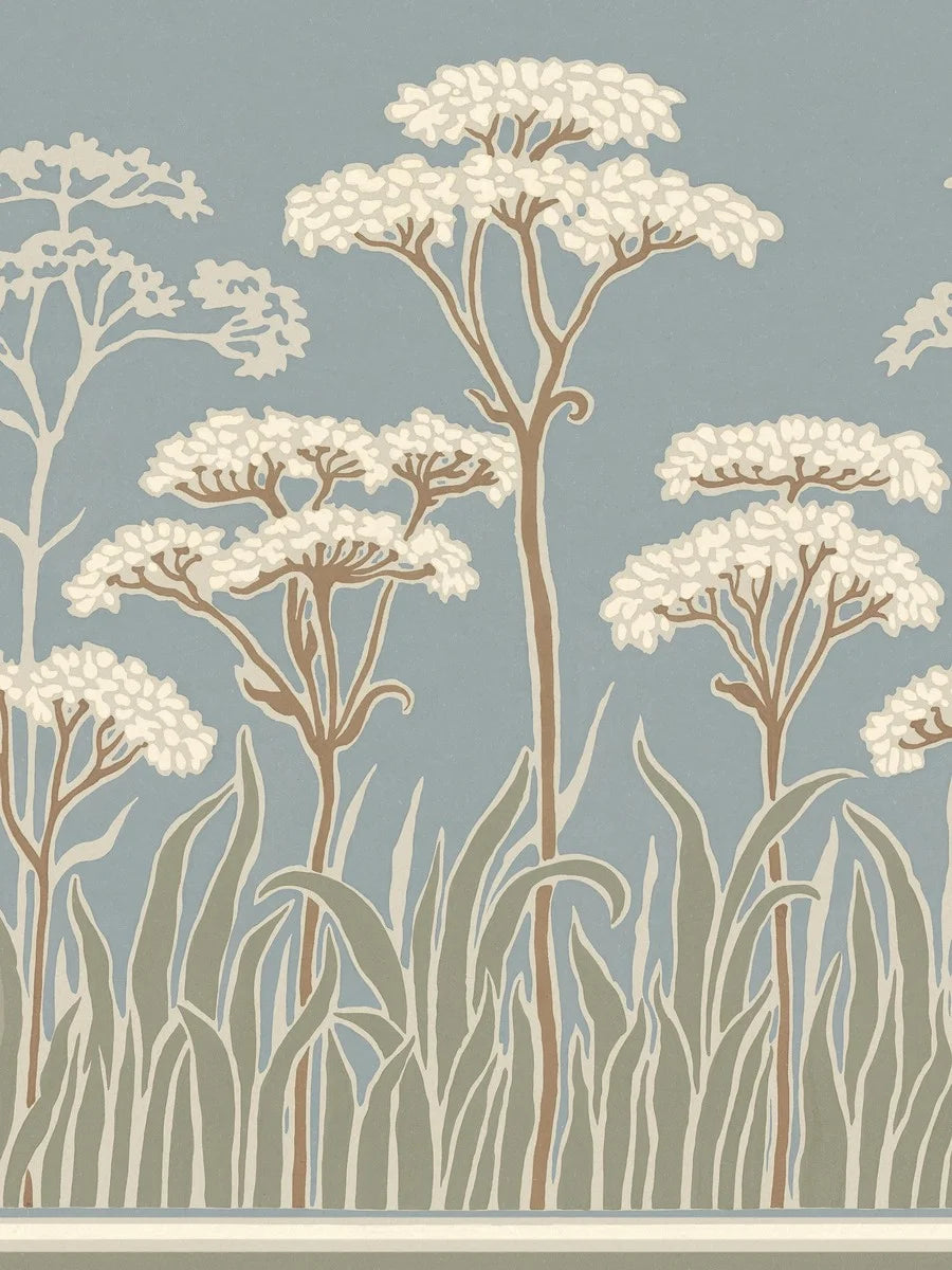 Achillée Art Nouveau wallpaper digitally printed, custom fit to your wall.