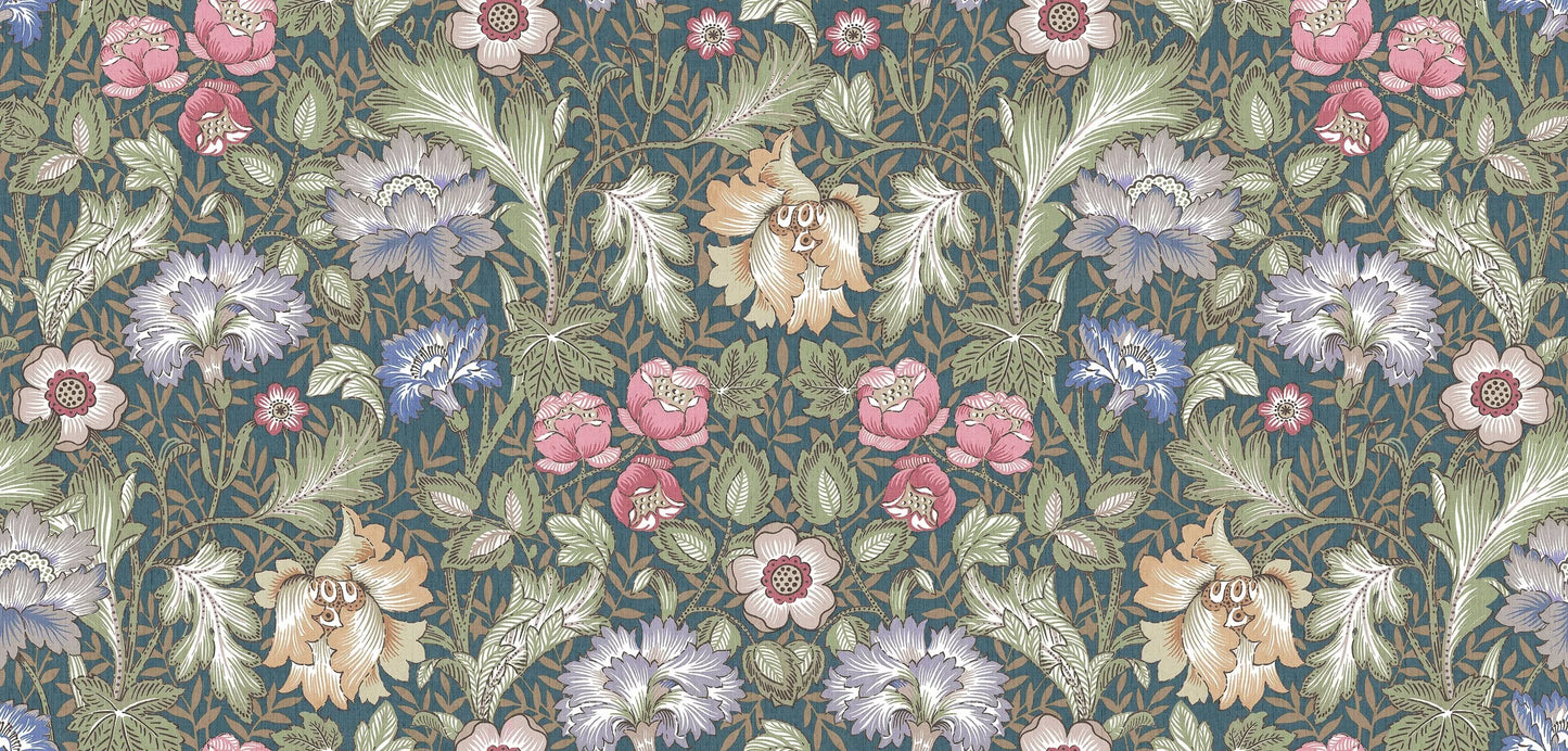 Wallpaper digitally printed on demand, fully custom fit to your wall.