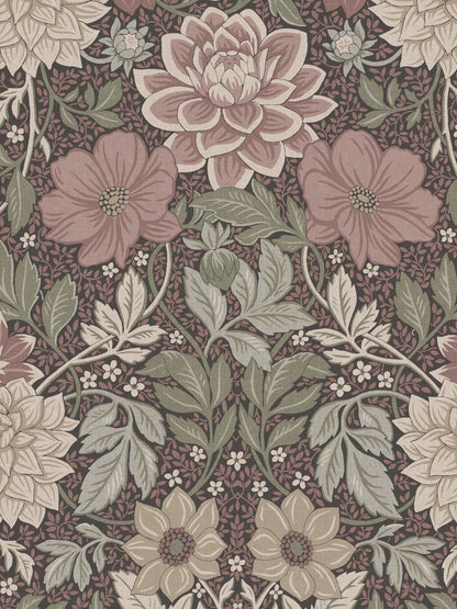 With the Dahlia Garden Grand wallpaper mural, you can dress your room in a winding sea of lush flowers!