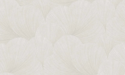 The light Mirage Grand wallpaper, with its large-scale graphic pattern, gives the room an airy, spacious feel. Layers of curved lines create a soft, vibrant expression.