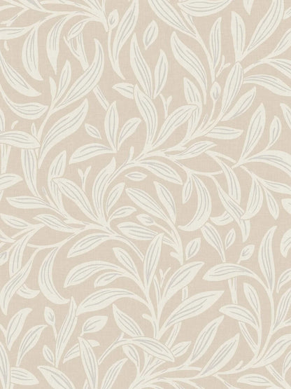 The light Vintergröna Grand features a large-scale, winding foliage pattern with clear Arts &amp; Crafts influences. The wallpaper is an enlarged reprint of Vintergröna and is custom fit to your wall.