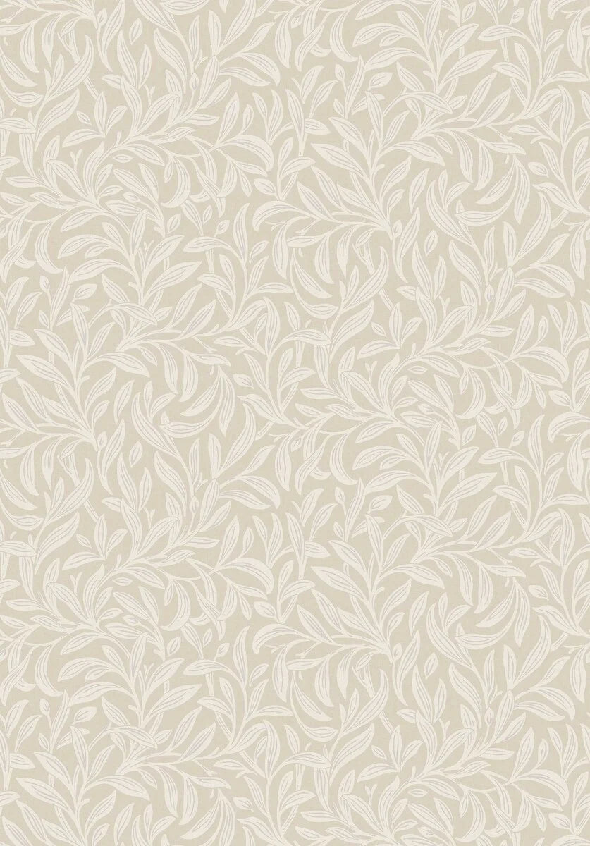 The light Vintergröna Grand features a large-scale, winding foliage pattern with clear Arts &amp; Crafts influences. The wallpaper is an enlarged reprint of Vintergröna and is custom fit to your wall.