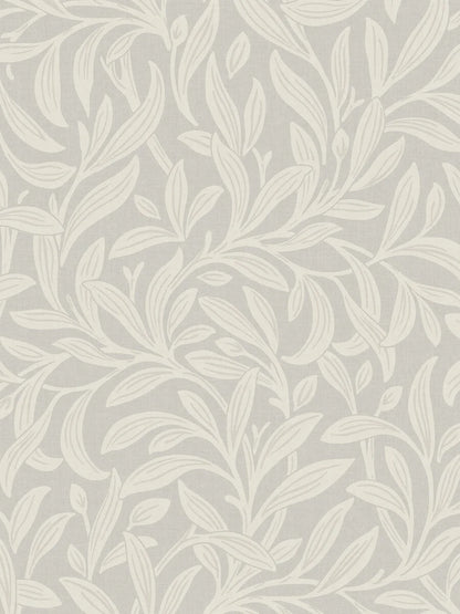 Vintergröna Grand is an enlarged reprint of our popular Vintergröna wallpaper. Its dense foliage winds across the wall, creating a calm, cozy atmosphere in the room.