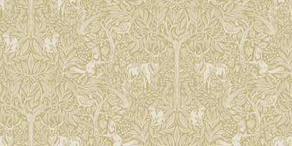 The pattern is inspired by medieval tapestries and also carries Arts &amp; Crafts influences. In this enlarged scale, it becomes a powerful wall painting!