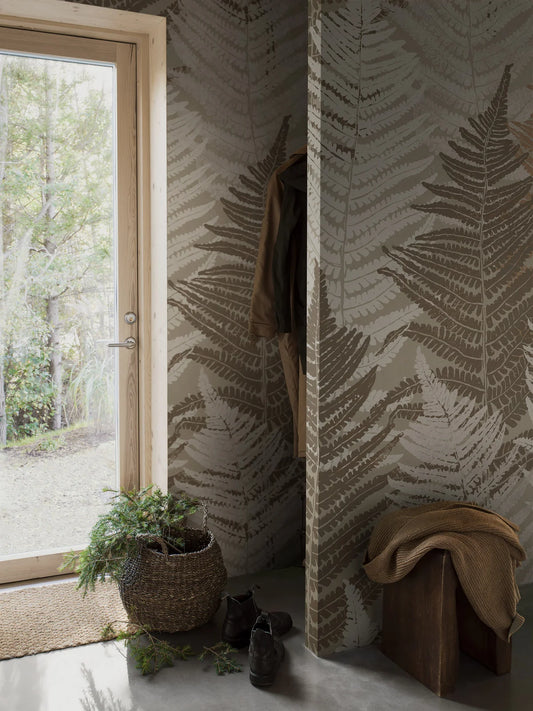 Fern Forest Grand is an enlarged digital print of the Fern Forest wallpaper. A large-scale, soothing design with graceful layers of fern fronds.