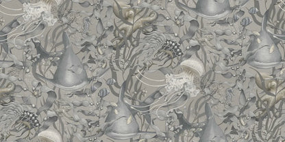  Welcome to the deep sea! The Underwater Magic Grand wallpaper is covered in a large-scale underwater forest of swaying kelp, filled with starfish, jellyfish, turtles, octopuses, and other fascinating creatures. 