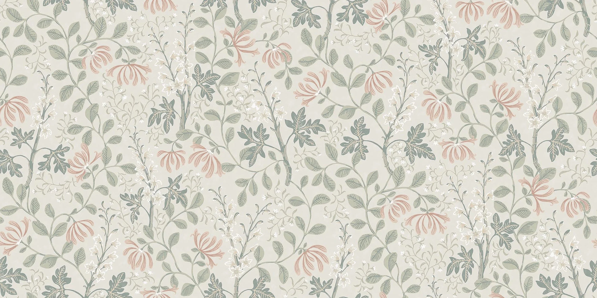 The light, floral Trädgårdsfröjd Grand wallpaper is rustic and romantic with a subtle twist. 