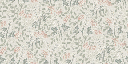 The light, floral Trädgårdsfröjd Grand wallpaper is rustic and romantic with a subtle twist. 