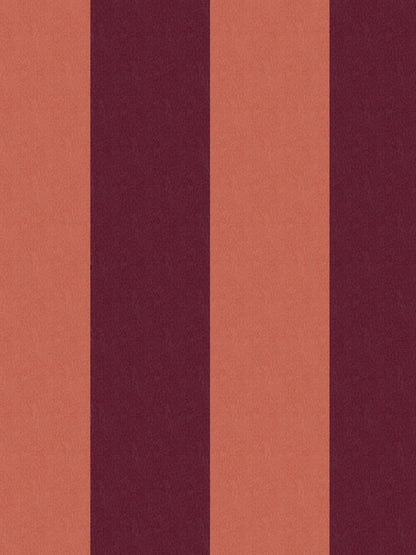 Bjärö Stripe is a wide-striped wallpaper full of character. Bold, extra-wide block stripes presented here in a rich and elegant colorway, where muted brick red meets deep Bordeaux.