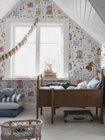 Stig Lindberg Krakel Spektakel - 9809W Mural