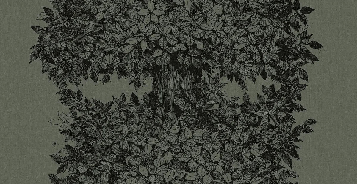 The lush Hassel pattern  was originally printed on fabric, but today we digitally print Hassel as a mural wallpaper
