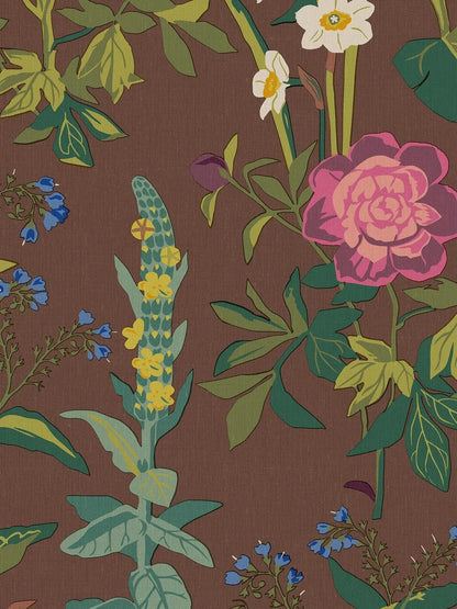 Gocken Jobs’ magnificent pattern Sommar was an instant success when it was launched as an upholstery fabric in 1964. Now you can enjoy the timeless design—with peonies, hollyhocks, crown imperials, mullein and other plants—as a large-flowered mural wallpaper.