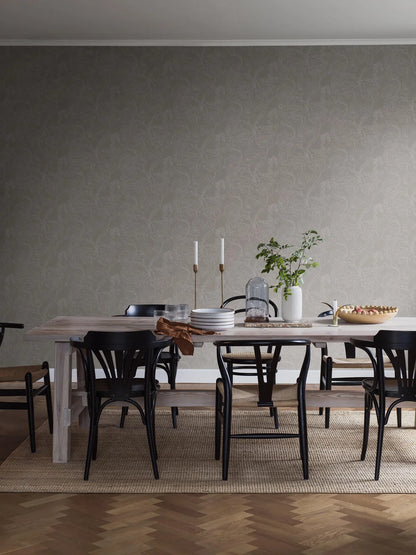 Petra Börner’s mural wallpaper Floral Dream is richly decorated, yet still light and airy in feel.