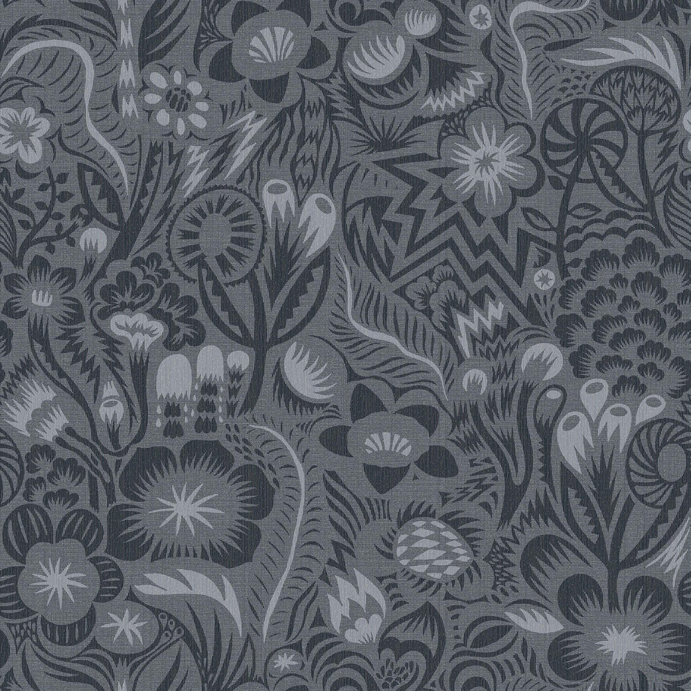 Pangsurr is a floral mural wallpaper with soft, organic fantasy shapes created by Hanna Werning. Like a zoomed-in glimpse of soft moss, accompanied by the buzz of insects. 