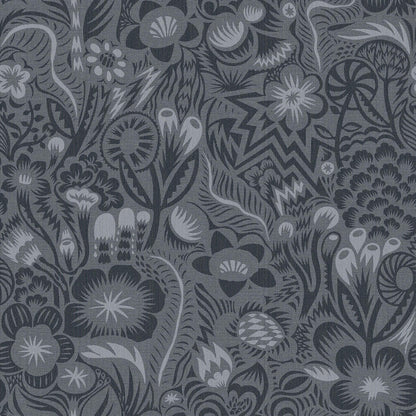 Pangsurr is a floral mural wallpaper with soft, organic fantasy shapes created by Hanna Werning. Like a zoomed-in glimpse of soft moss, accompanied by the buzz of insects. 