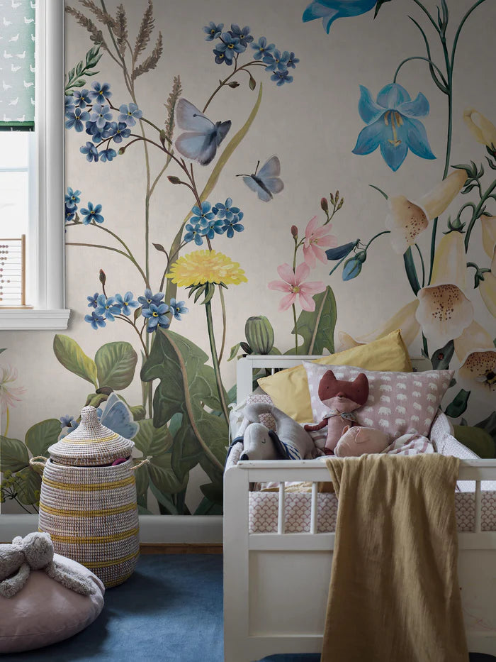 Step into an enchanting meadow of bluebells with the Bluebell Magic mural wallpaper. 