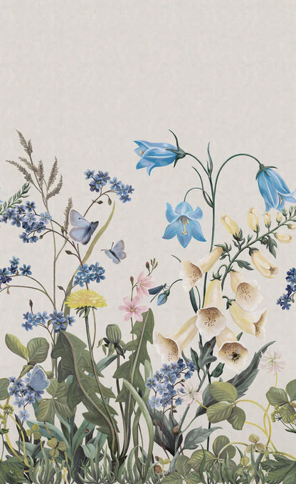 Step into an enchanting meadow of bluebells with the Bluebell Magic mural wallpaper. 