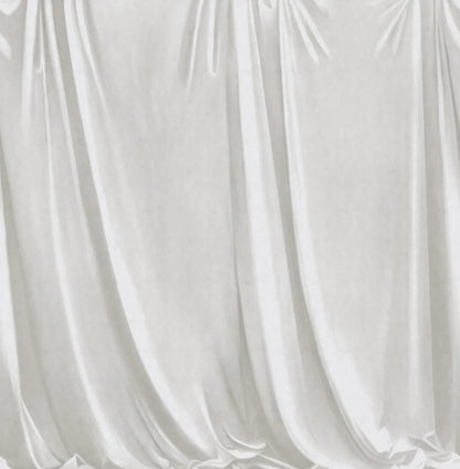 The light mural wallpaper Drape features a hand-painted motif of draping fabric with a canvas texture and soft brushstrokes.