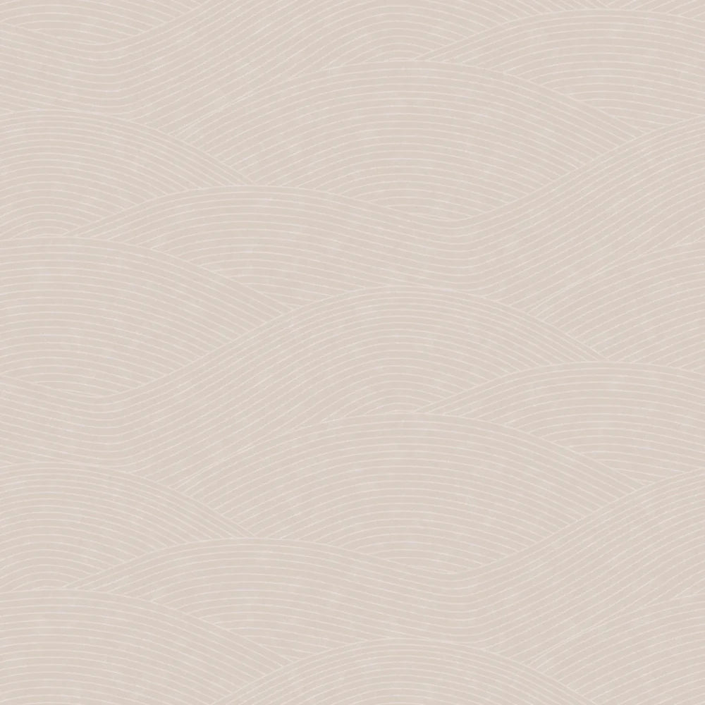 The Haväng Grand wallpaper mural creates a tranquil pattern of sweeping lines, inspired by the fields of Österlen.
