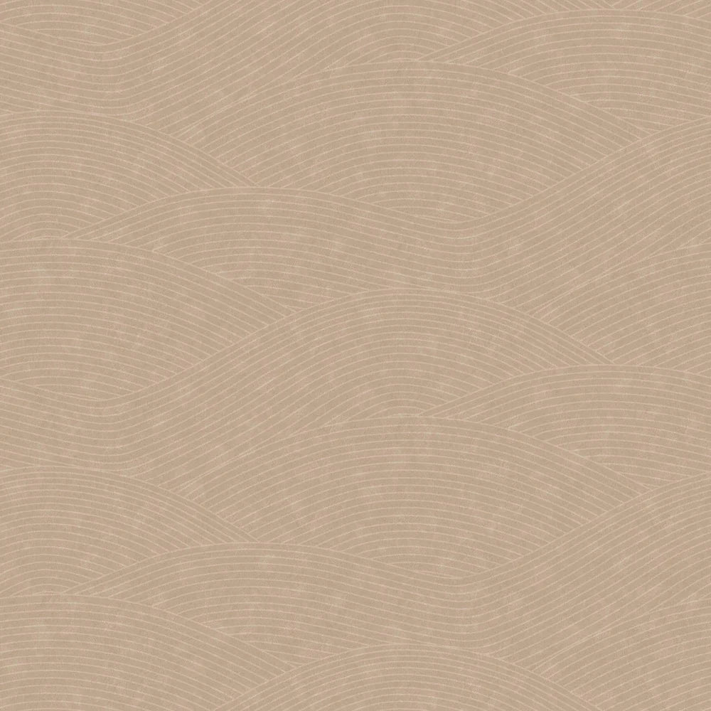 The Haväng Grand wallpaper mural creates a tranquil pattern of sweeping lines, inspired by the fields of Österlen.