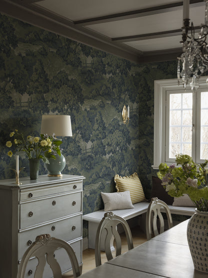  The Alnarp Grand wallpaper is a tribute to beautiful castle and manor gardens, where interesting tree species from all corners of the world were once collected. 