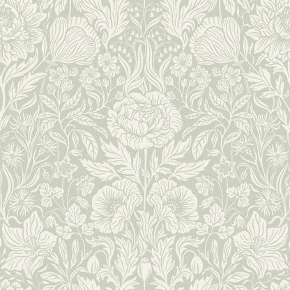  Hildasholm Grand is a large-floral wallpaper inspired by the Hildasholm manor and the garden Hilda Munthe created there in the Arts &amp; Crafts spirit. 