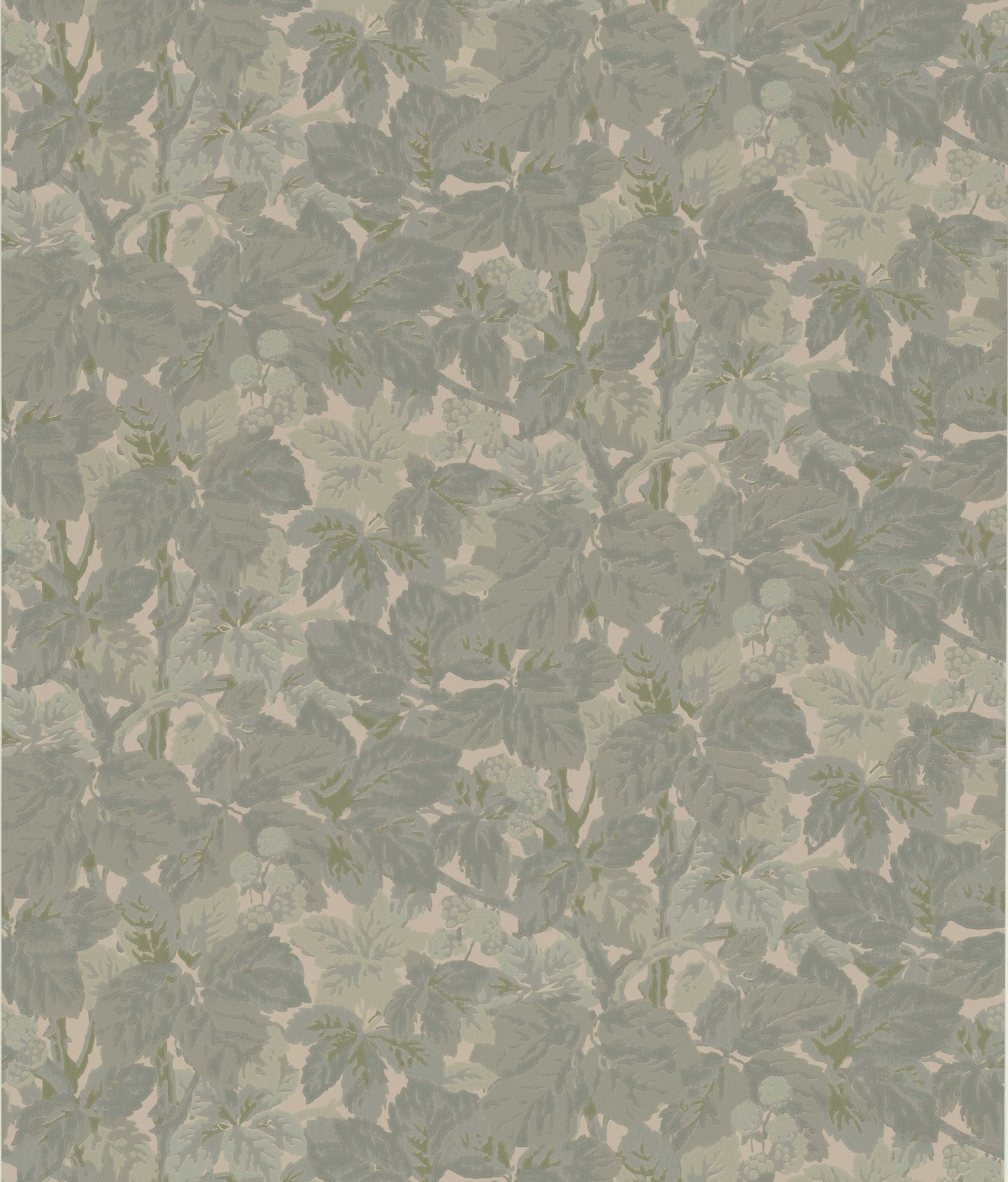 Bladverk is a rich and expressive wallpaper design inspired by the lush foliage and blossoms of the chestnut tree. 