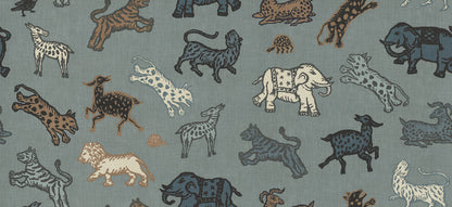 A true Sandberg classic. Inspired by Indian tapestries, these imaginative animals on a rich red background lend an international feel with a tone that is both playful and becoming.
