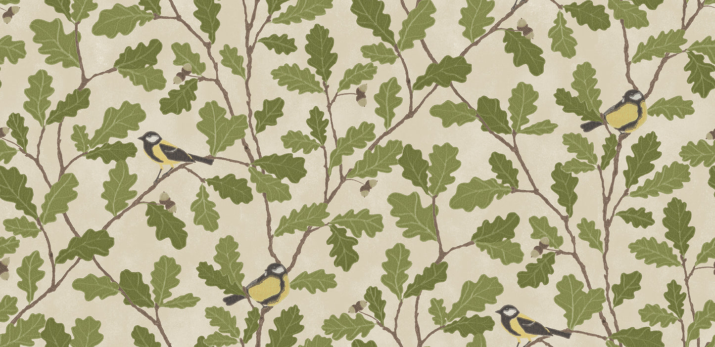 Charming Green Oak Leaf Wallpaper
Waldemar has been resting in the archives for a few years after being a true favorite in our collection. 