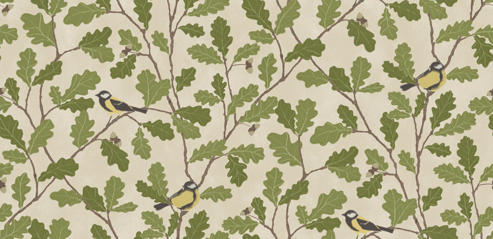 Charming Green Oak Leaf Wallpaper
Waldemar has been resting in the archives for a few years after being a true favorite in our collection. 