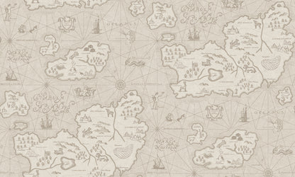 Ferdinand is Sandberg's own map mural wallpaper in Latin, with Atlantis as the model.