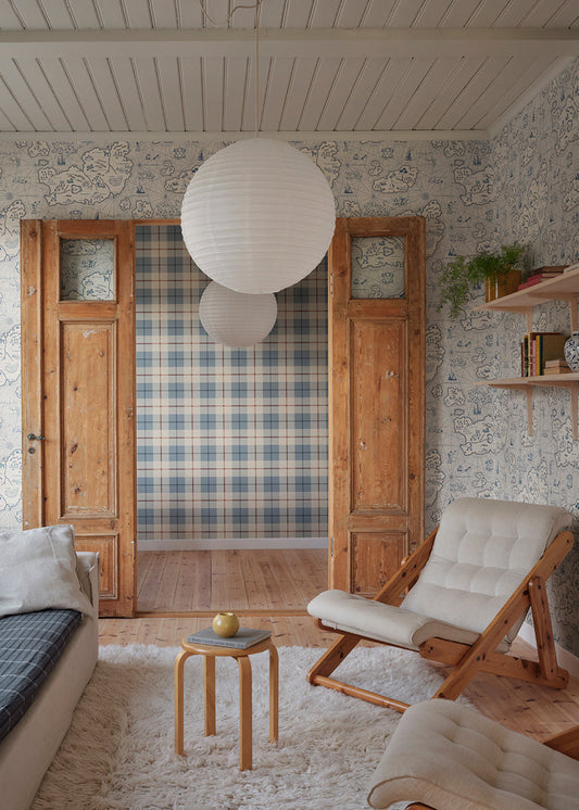 Ferdinand is Sandberg's own map mural wallpaper in Latin, with Atlantis as the model.