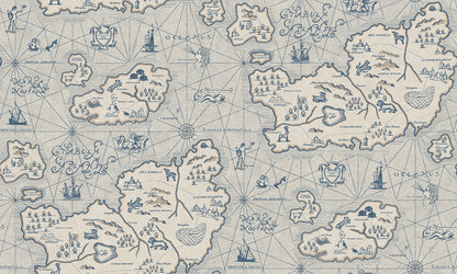 Ferdinand is Sandberg's own map mural wallpaper in Latin, with Atlantis as the model.