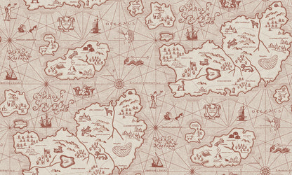 Ferdinand is Sandberg's own map mural wallpaper in Latin, with Atlantis as the model.