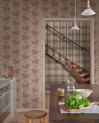 With playful elegance, the Leopold wallpaper mural makes the room both modern and international and is available in four becoming colorways.
