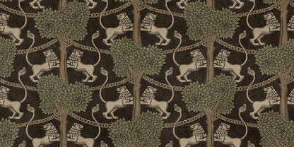 With playful elegance, the Leopold wallpaper mural makes the room both modern and international and is available in four becoming colorways.