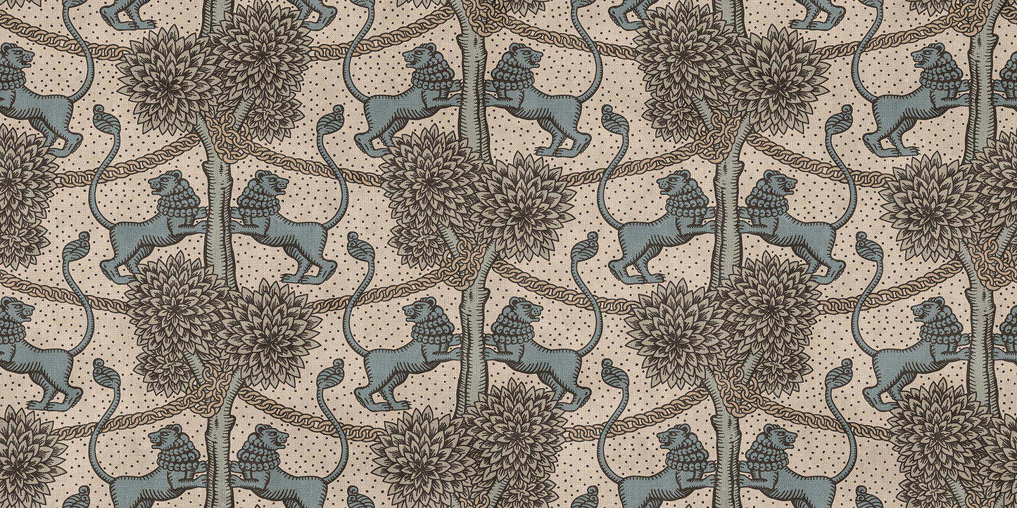With playful elegance, the Leopold wallpaper mural makes the room both modern and international and is available in four becoming colorways.