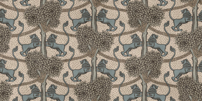 With playful elegance, the Leopold wallpaper mural makes the room both modern and international and is available in four becoming colorways.