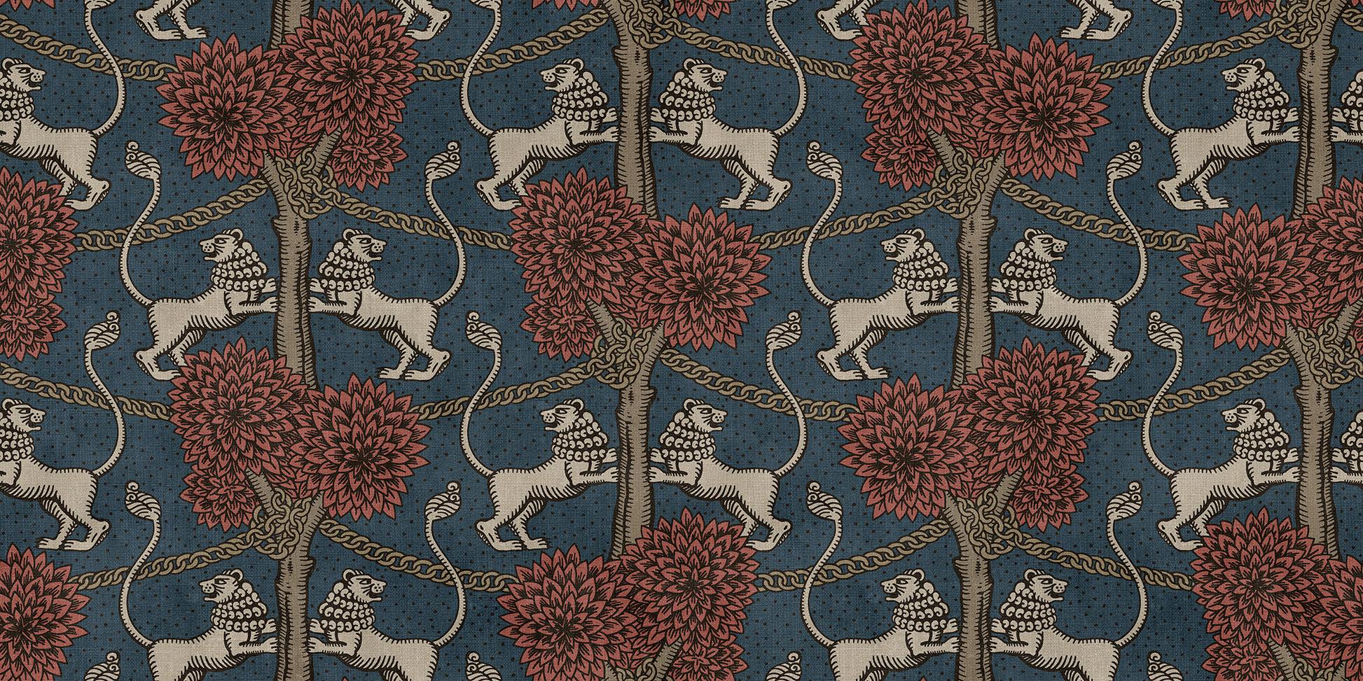 With playful elegance, the Leopold wallpaper mural makes the room both modern and international and is available in four becoming colorways.