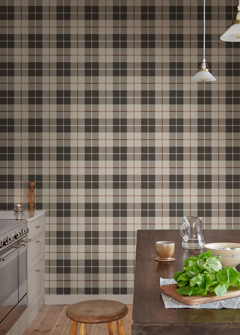 Ranold was in the assortment for a long time as a traditionally printed wallpaper, and now we have made a new interpretation on a larger scale mural and added a textile character.