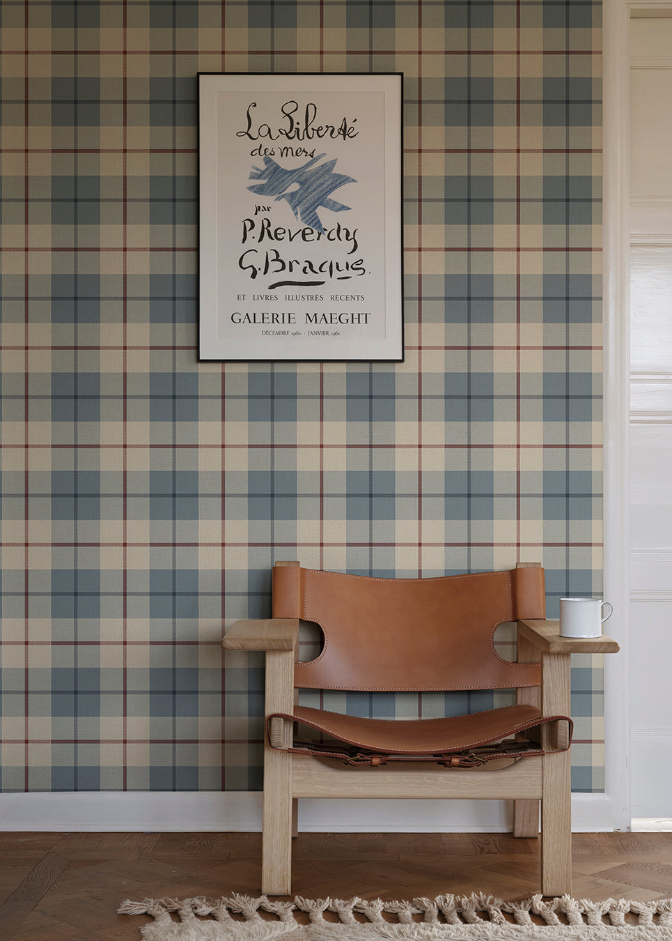 Ranold was in the assortment for a long time as a traditionally printed wallpaper, and now we have made a new interpretation on a larger scale mural and added a textile character.