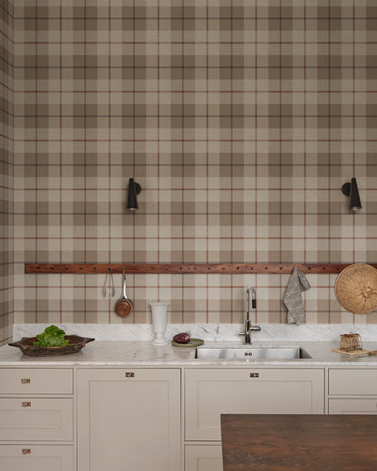 Ranold was in the assortment for a long time as a traditionally printed wallpaper, and now we have made a new interpretation on a larger scale mural and added a textile character.