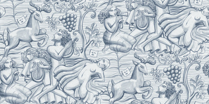 Carl Milles and Anna Petrus's imprint on design history was the source of inspiration for this elegant wallpaper mural. In a soothing light blue, it adds a touch of classical beauty to any room.