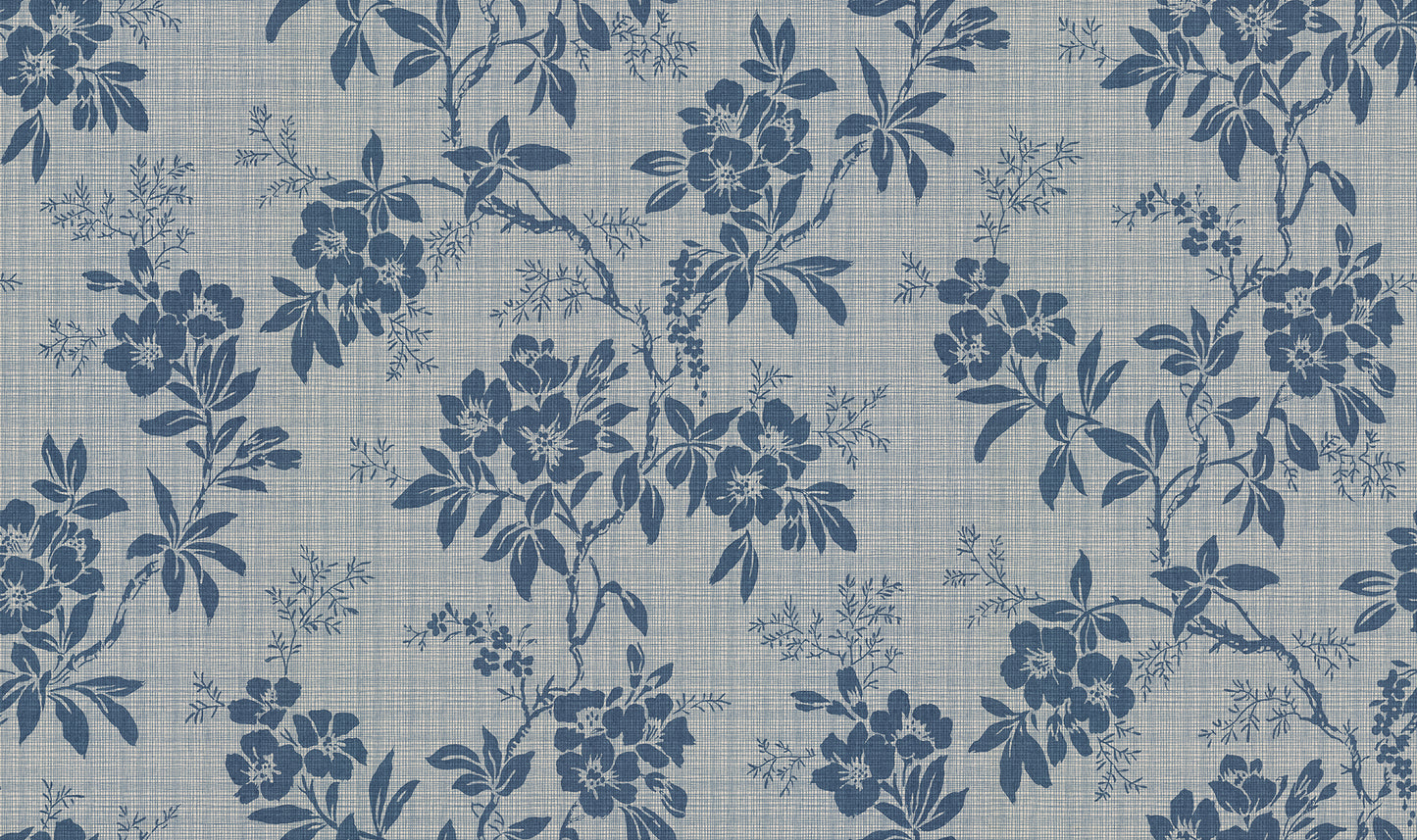 This beautiful blue floral vine comes from a 1920s original and was a favorite wallpaper for many years.