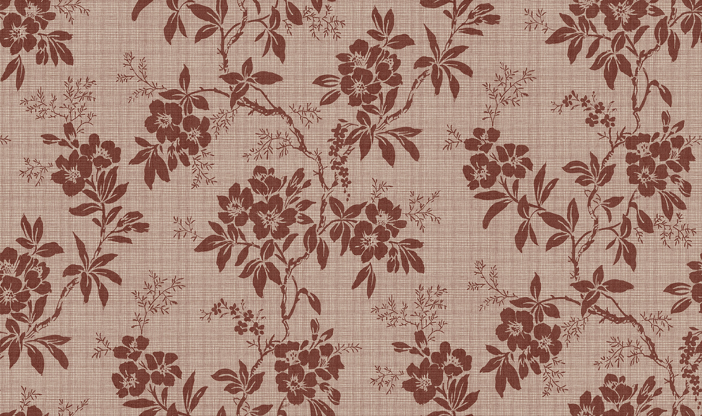 Charming Burgundy Floral Wallpaper
This beautiful floral vine in burgundy comes from a 1920s original and was a favorite wallpaper for many years. Now we have scaled up the pattern and experimented with more colors, creating a becoming Asian style with a retro feel.
