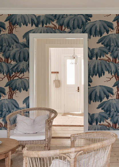 With its magnificent crown, the Lebanese Cedar embraces Southern European wallpaper mural valleys and mountain slopes with its plumes. 