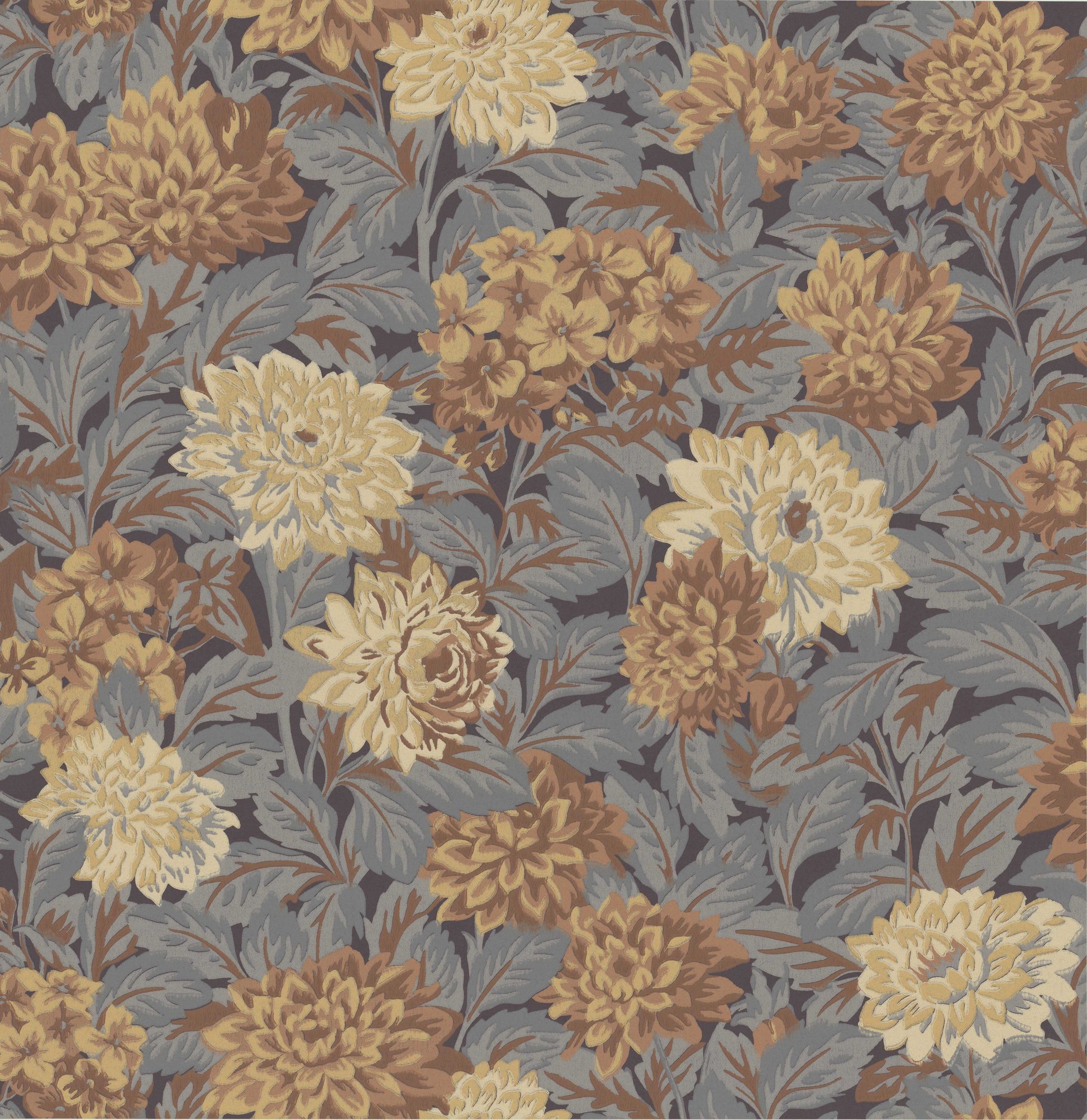 Dahlia is a charming historical wallpaper pattern originally created for the wallpaper factory in Arvika, Sweden, in the early 1900s. 