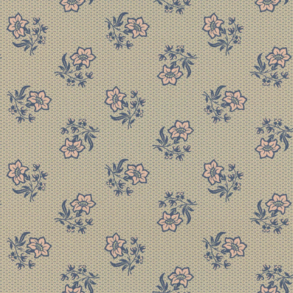 A beautifully stylistic floral wallpaper. Borrowed from an old Chinese woodblock printed textile, but with clear European influences.