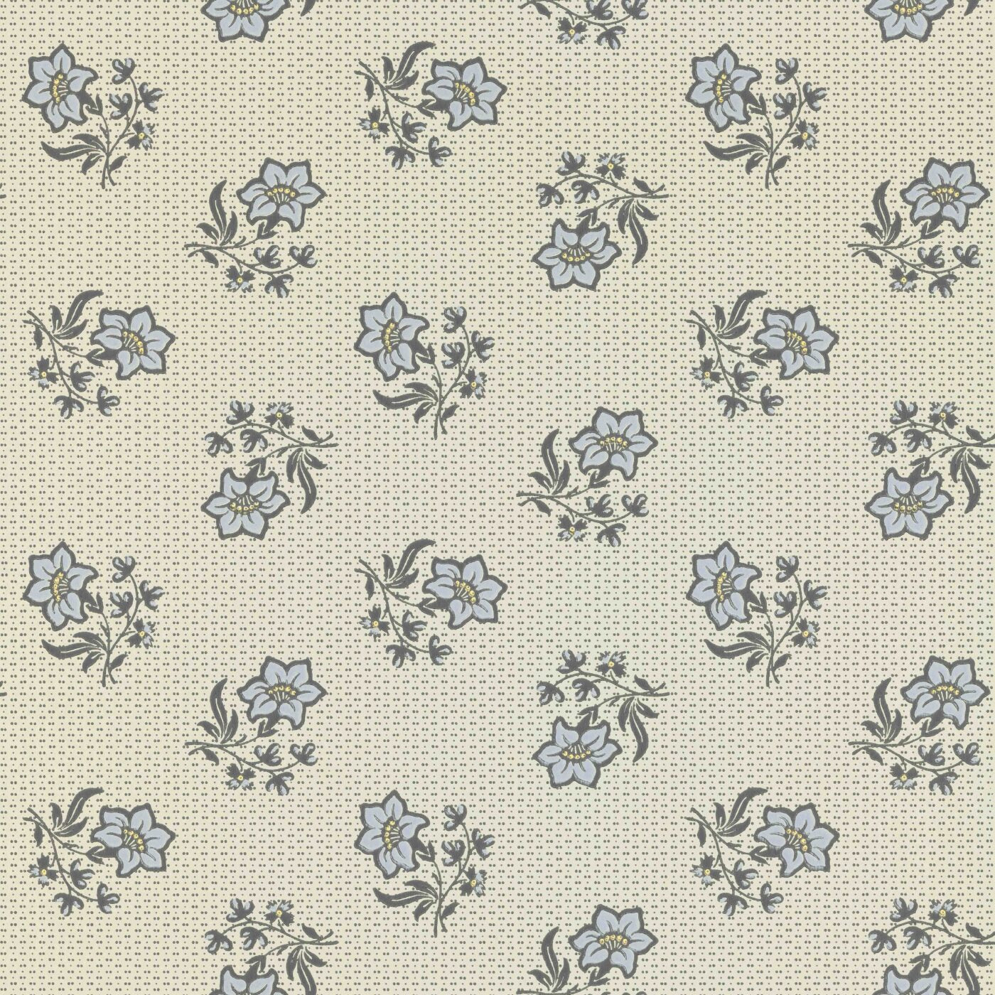 A beautifully stylistic floral wallpaper. Borrowed from an old Chinese woodblock printed textile, but with clear European influences. 