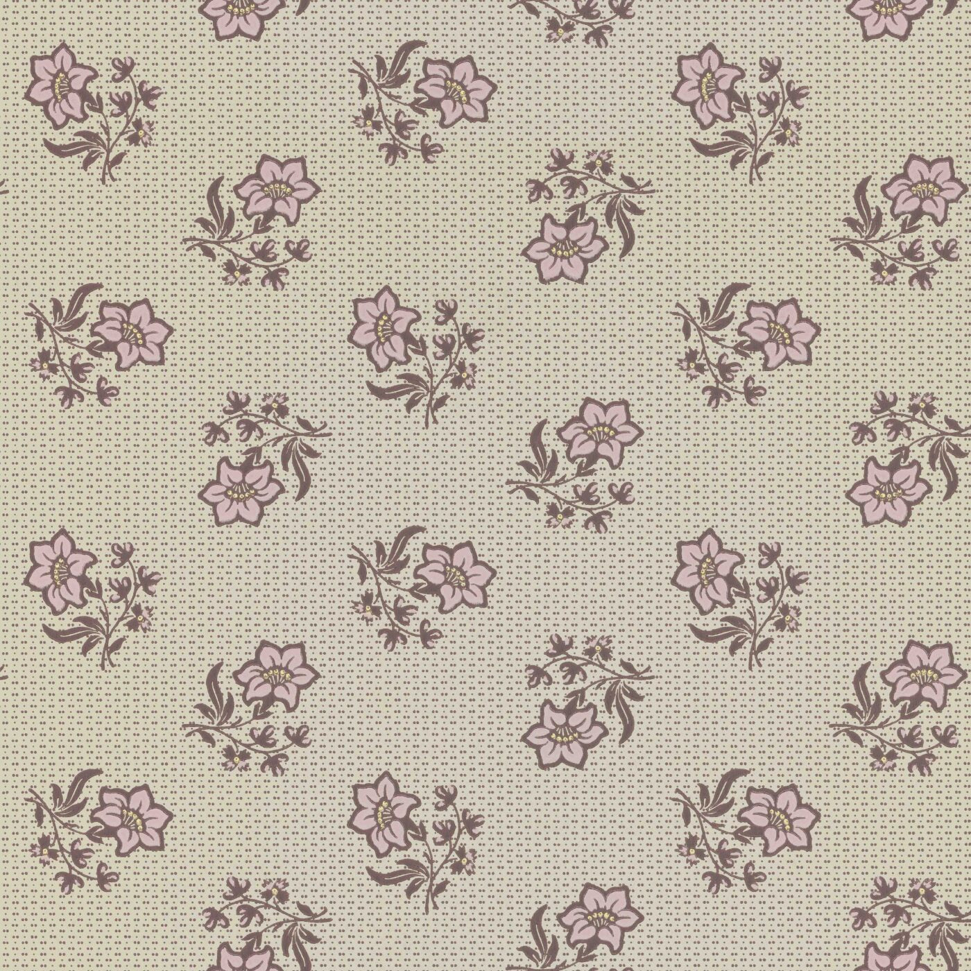 A beautifully stylistic floral wallpaper. Borrowed from an old Chinese woodblock printed textile, but with clear European influences. 